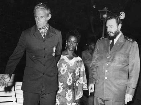 Michael Manley with Fidel Castro