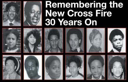 Collage of te 14 people killed in the new cross fire.