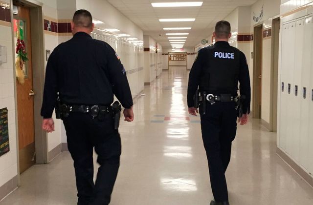 Police in US schools