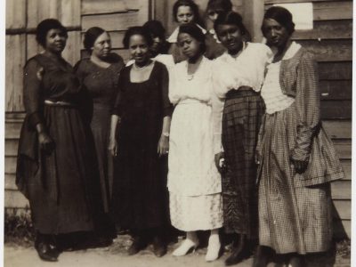 Edna Colson and first African American women registered to vote in Ettrick. 1920. Virginia State University.