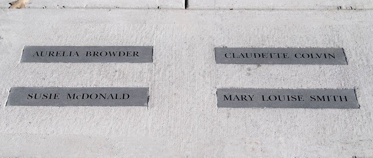 Granite marker recognising Claudette Colvin